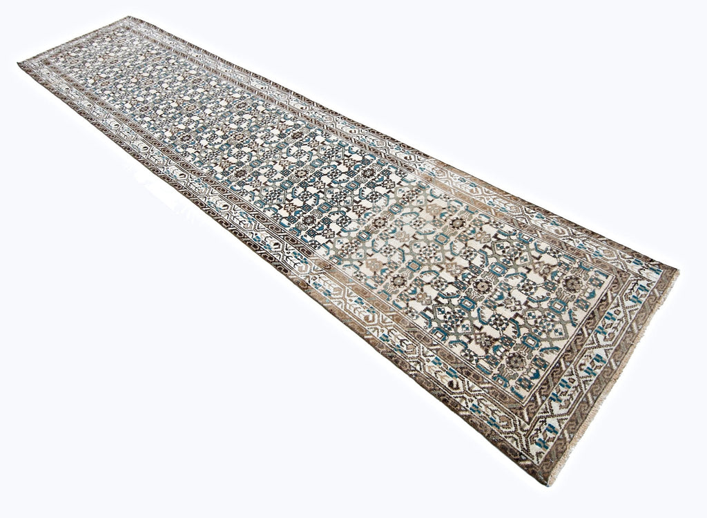 Handmade Vintage Persian Hallway Runner | 365 x 78 cm | 12' x 2'7" - Najaf Rugs & Textile