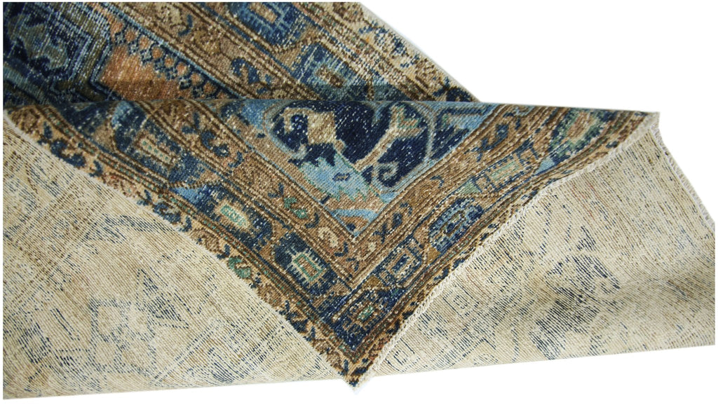 Handmade Vintage Persian Hallway Runner | 379 x 95 cm | 12'5" x 3'1" - Najaf Rugs & Textile
