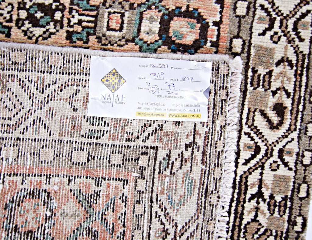 Handmade Vintage Persian Hallway Runner | 402 x 77 cm | 13'2" x 2'6" - Najaf Rugs & Textile