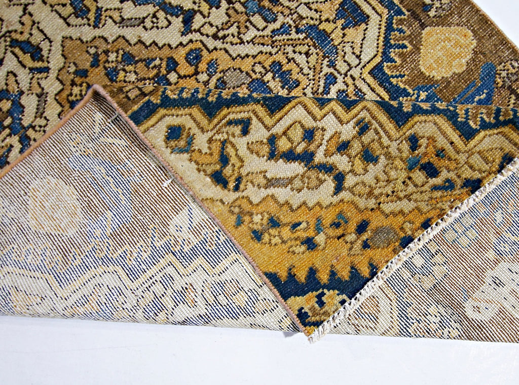 Handmade Vintage Persian Hallway Runner | 414 x 94 cm | 13'7" x 3'1" - Najaf Rugs & Textile