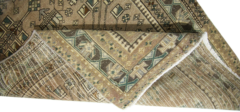 Handmade Vintage Persian Hallway Runner | 418 x 97 cm | 13'9" x 3'2" - Najaf Rugs & Textile