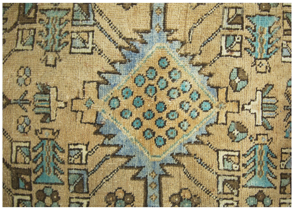 Handmade Vintage Persian Hallway Runner | 432 x 106 cm | 14'2" x 3'6" - Najaf Rugs & Textile