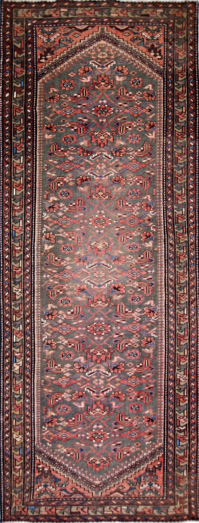 Handmade Vintage Persian Hamadan Hallway Runner | 292 x 106 cm | 9'7" x 3'6" - Najaf Rugs & Textile
