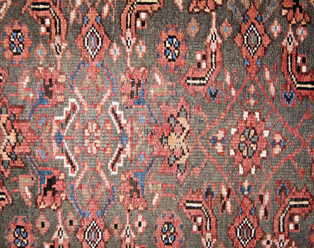 Handmade Vintage Persian Hamadan Hallway Runner | 292 x 106 cm | 9'7" x 3'6" - Najaf Rugs & Textile