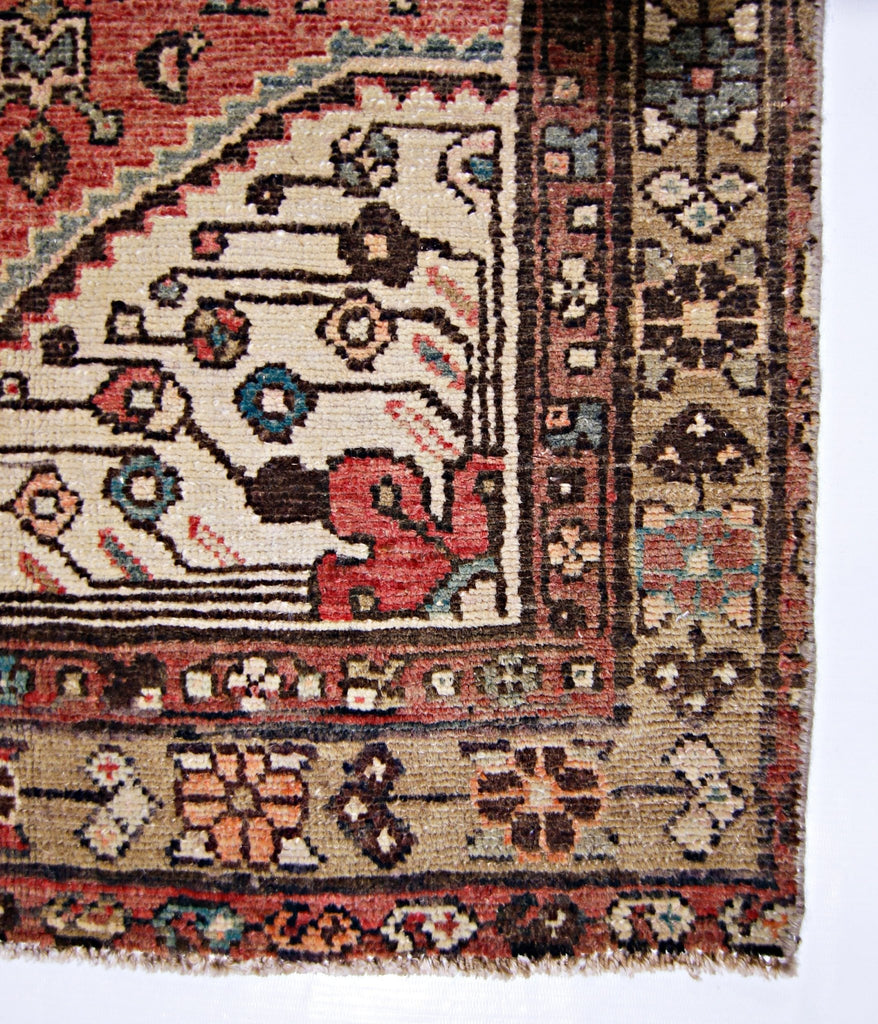 Handmade Vintage Persian Hamadan Hallway Runner | 309 x 117 cm | 10'2" x 3'10" - Najaf Rugs & Textile