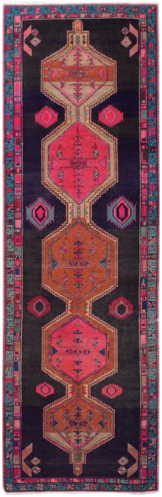 Handmade Vintage Persian Hamadan Hallway Runner | 396 x 121 cm | 13' x 4' - Najaf Rugs & Textile