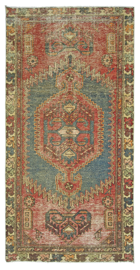 Handmade Vintage Persian Hamadan Rug | 188 x 91 cm | 6'2" x 3' - Najaf Rugs & Textile
