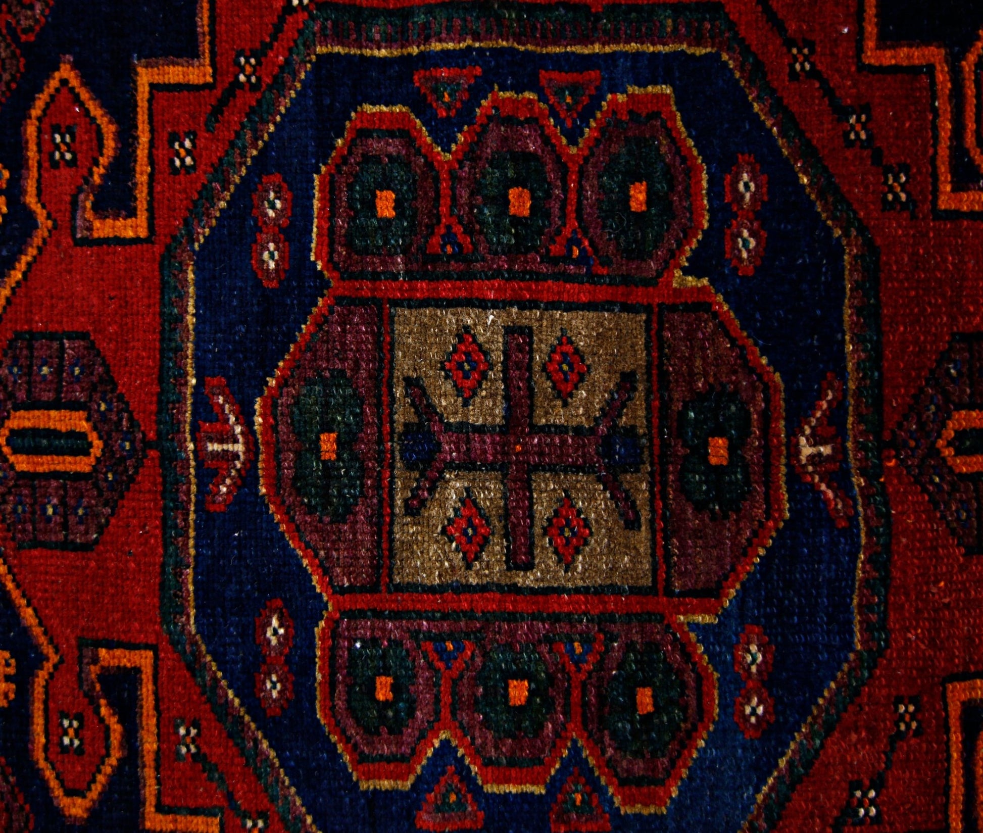 Handmade Vintage Persian Hamadan Rug | 191 x 133 cm | 6'3" x 4'5" - Najaf Rugs & Textile