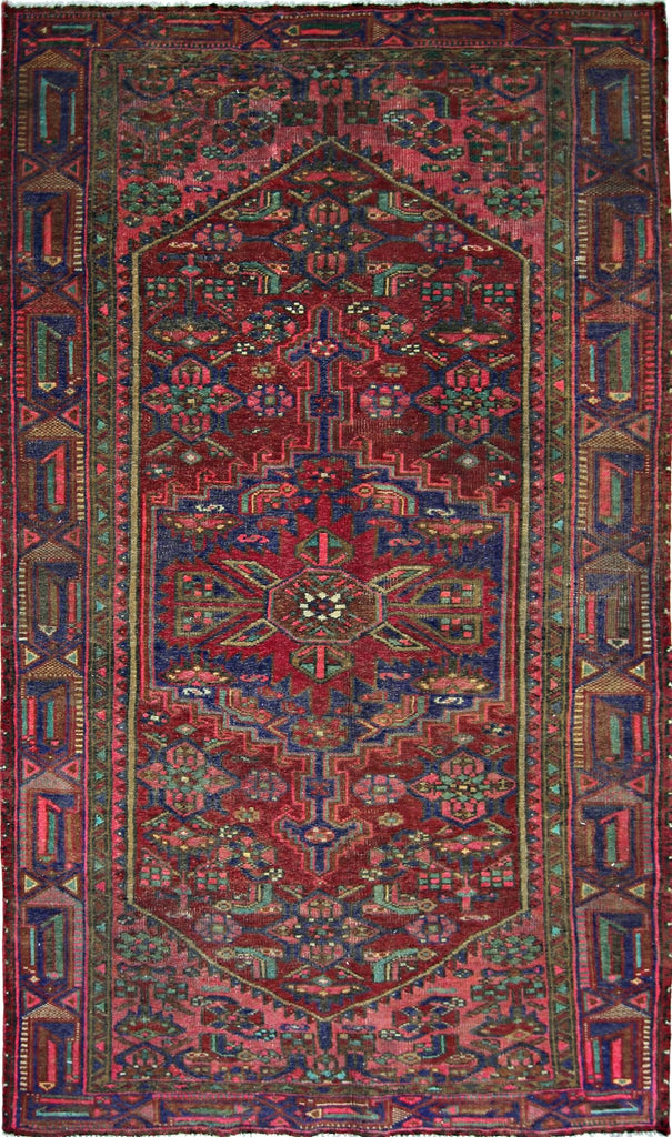 Handmade Vintage Persian Hamadan Rug | 202 x 123 cm | 6'8" x 4' - Najaf Rugs & Textile