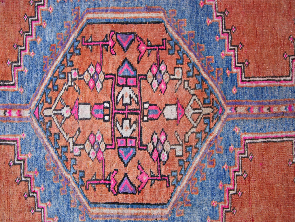 Handmade Vintage Persian Hamadan Rug | 273 x 123 cm | 8'11" x 4' - Najaf Rugs & Textile