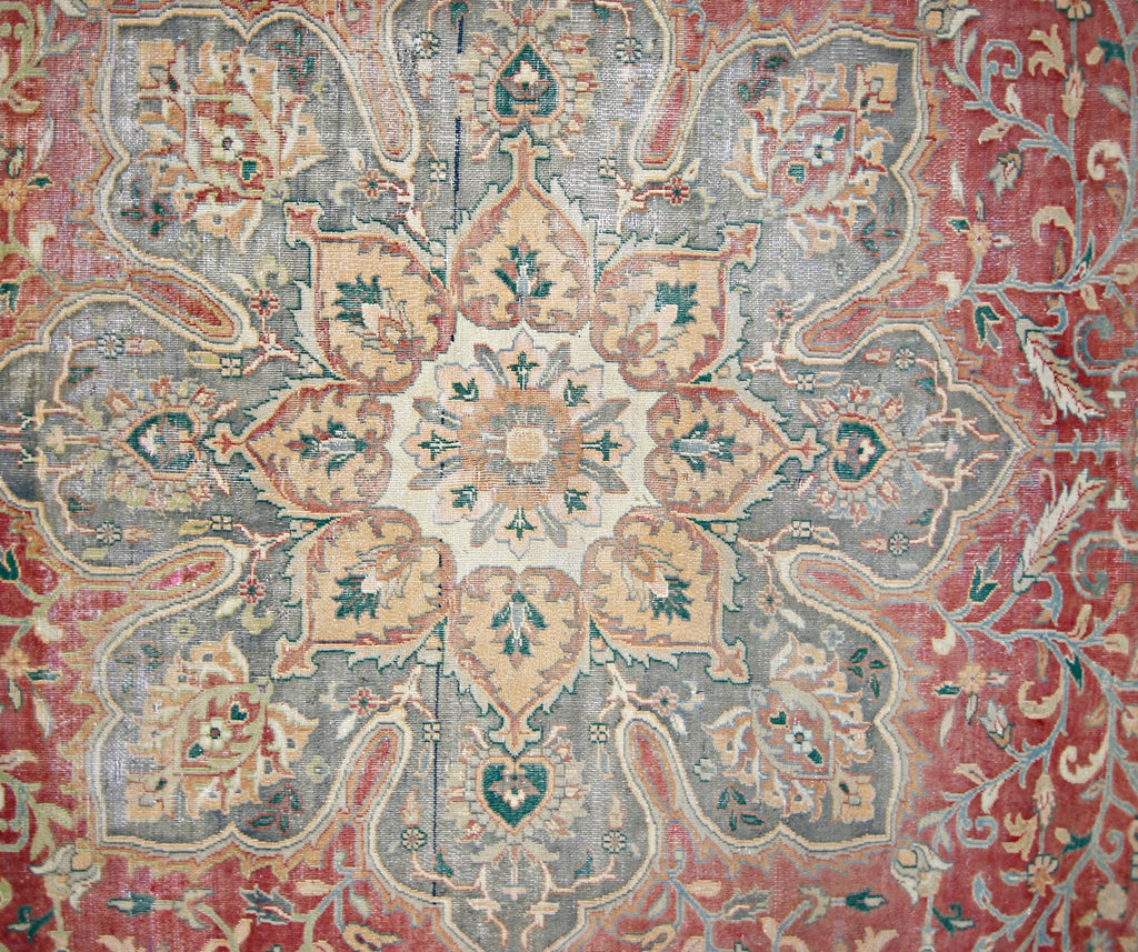 Handmade Vintage Persian Heriz Ahar Rug | 330 x 258 cm | 10'10" x 8'3" - Najaf Rugs & Textile