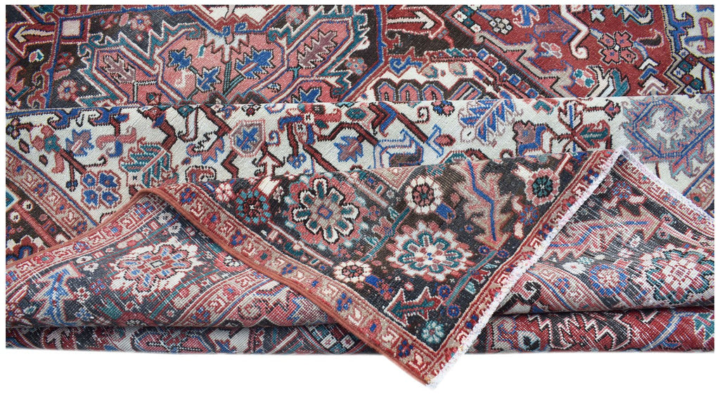 Handmade Vintage Persian Heriz Rug | 326 x 245 cm | 10'8" x 8' - Najaf Rugs & Textile