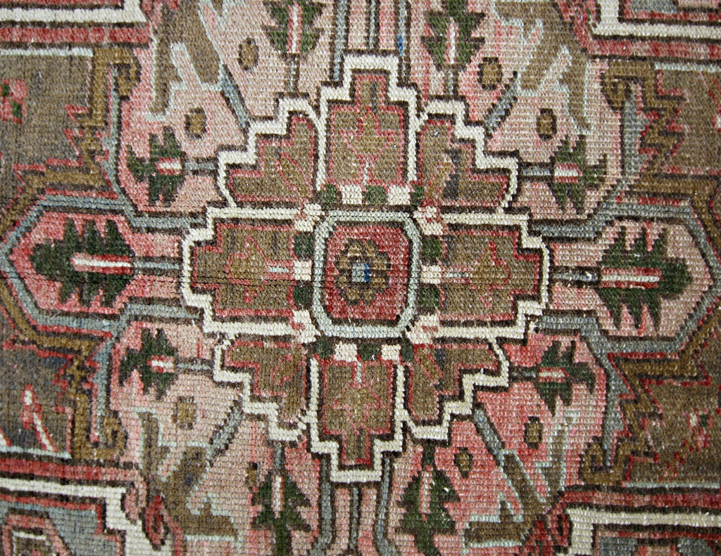 Handmade Vintage Persian Heriz Rug | 344 x 262 cm | 11'6" x 8'7" - Najaf Rugs & Textile