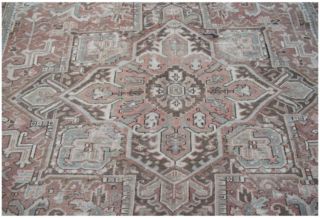 Handmade Vintage Persian Heriz Rug | 363 x 264 cm | 11'11" x 8'8" - Najaf Rugs & Textile