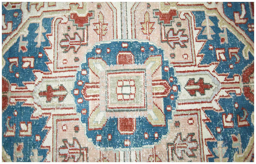 Handmade Vintage Persian Heriz Rug | 379 x 282 cm | 12'5" x 9'5" - Najaf Rugs & Textile