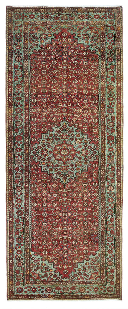 Handmade Vintage Persian Hossainabad Hallway Runner | 304 x 115 cm | 10' x 3'9" - Najaf Rugs & Textile