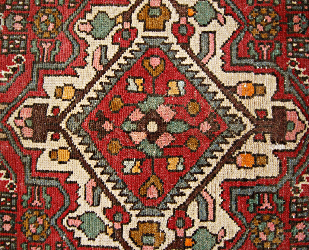 Handmade Vintage Persian Hossainabad Rug | 193 x 136 cm | 6'4" x 4'6" - Najaf Rugs & Textile