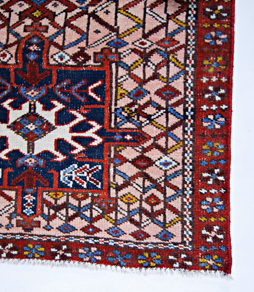 Handmade Vintage Persian Karaja Hallway Runner | 234 x 64 cm | 7'9" x 2'3" - Najaf Rugs & Textile