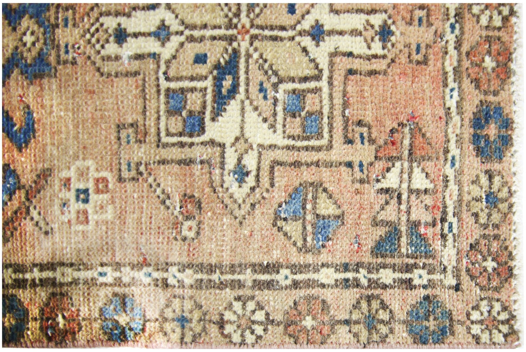 Handmade Vintage Persian Karaja Hallway Runner | 313 x 45 cm | 10'3" x 1'6" - Najaf Rugs & Textile