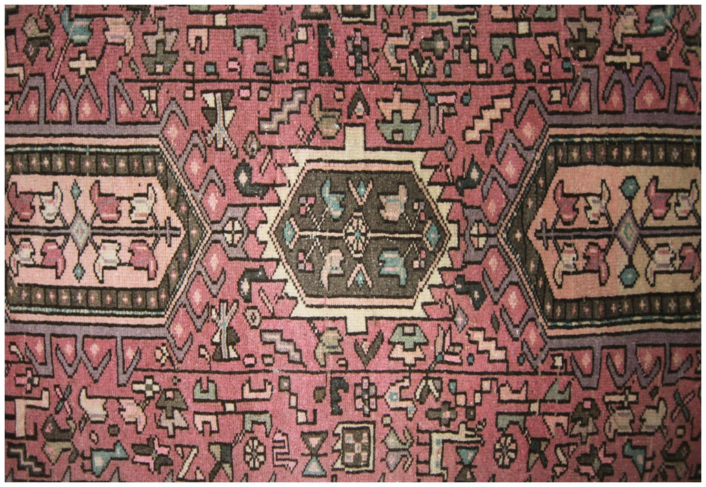 Handmade Vintage Persian Karaja Hallway Runner | 330 x 72 cm | 10'10" x 2'4" - Najaf Rugs & Textile