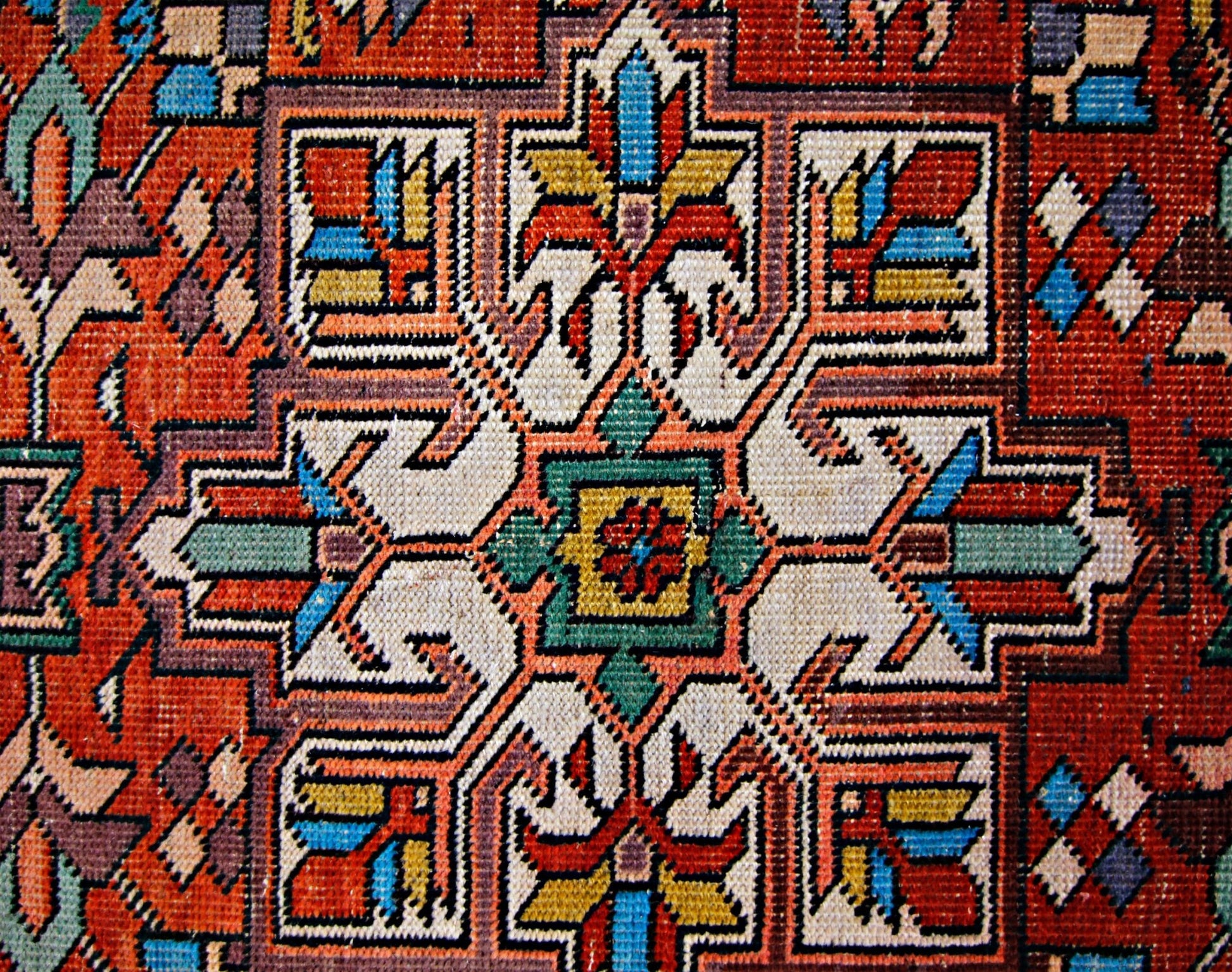 Handmade Vintage Persian Karaja Hallway Runner | 378 x 98 cm | 12'15" x 3'2" - Najaf Rugs & Textile