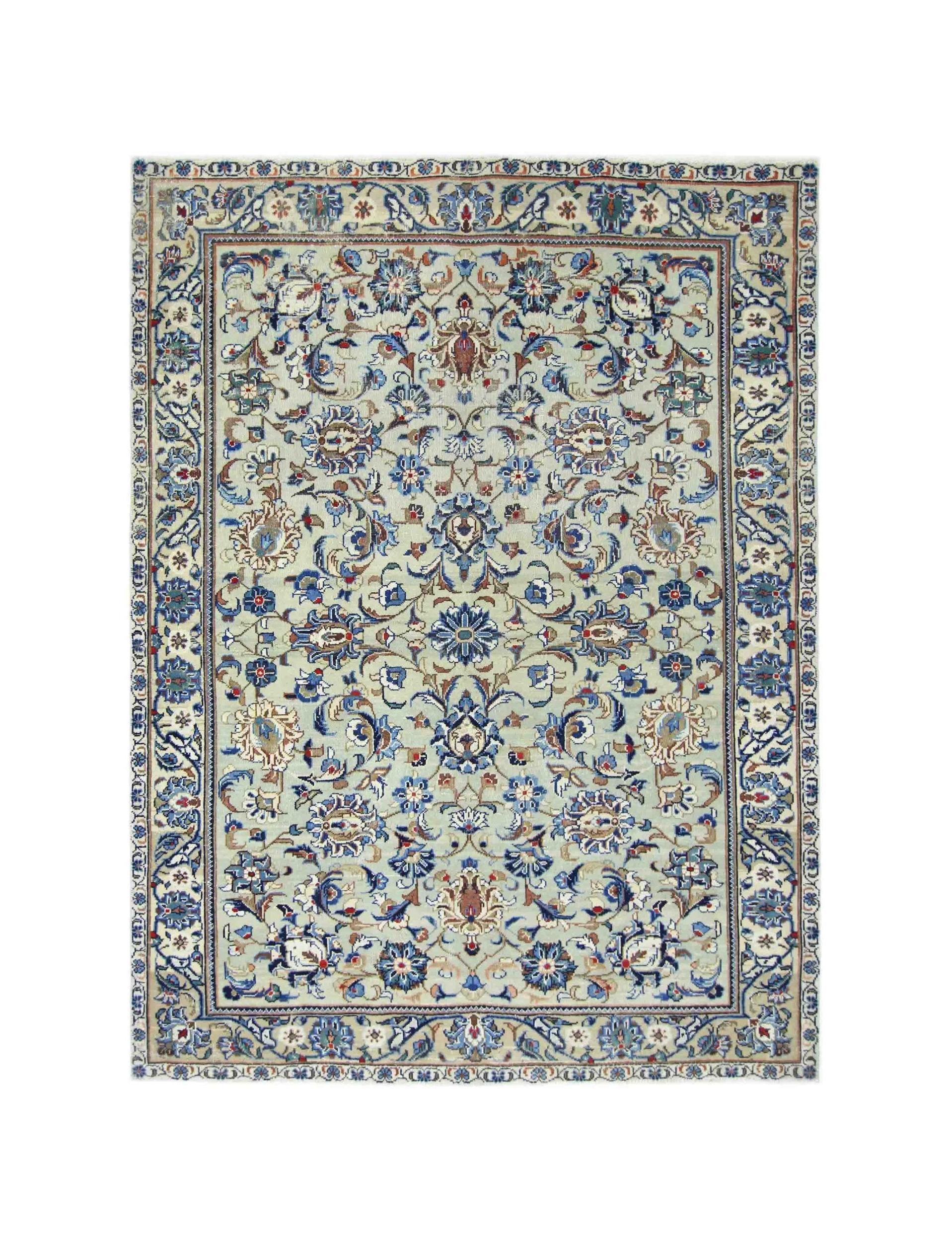 Handmade Vintage Persian Kashan Rug | 148 x 108 cm | 4'10" x 3'6" - Najaf Rugs & Textile