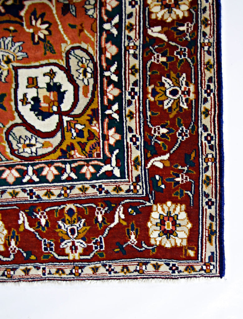 Handmade Vintage Persian Kashan Rug | 185 x 121 cm | 6'1" x 3'11" - Najaf Rugs & Textile