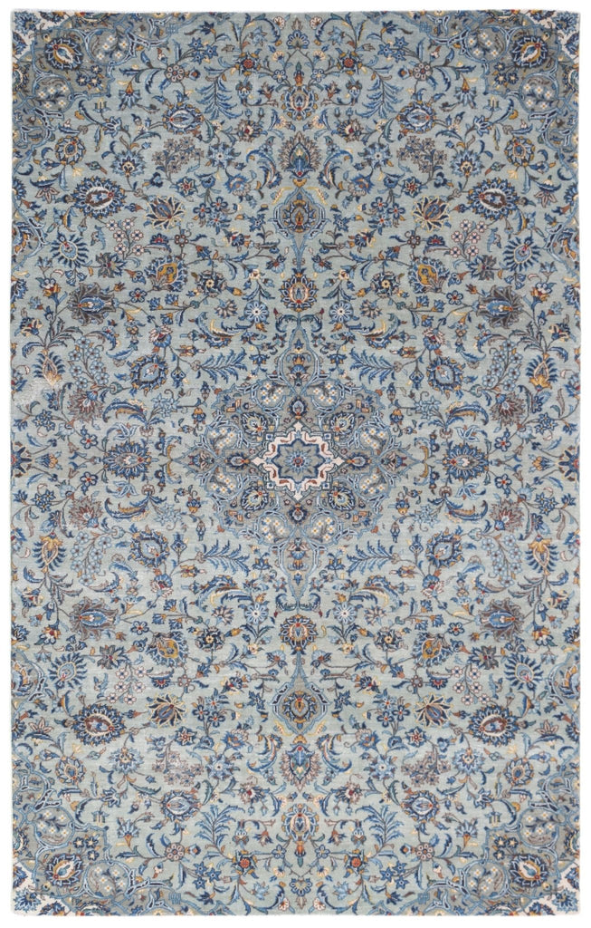 Handmade Vintage Persian Kashan Rug | 293 x 189 cm | 9'7" x 6'7" - Najaf Rugs & Textile