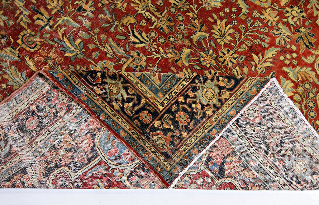 Handmade Vintage Persian Kashan Rug | 319 x 209 cm | 10'6" x 6'10" - Najaf Rugs & Textile