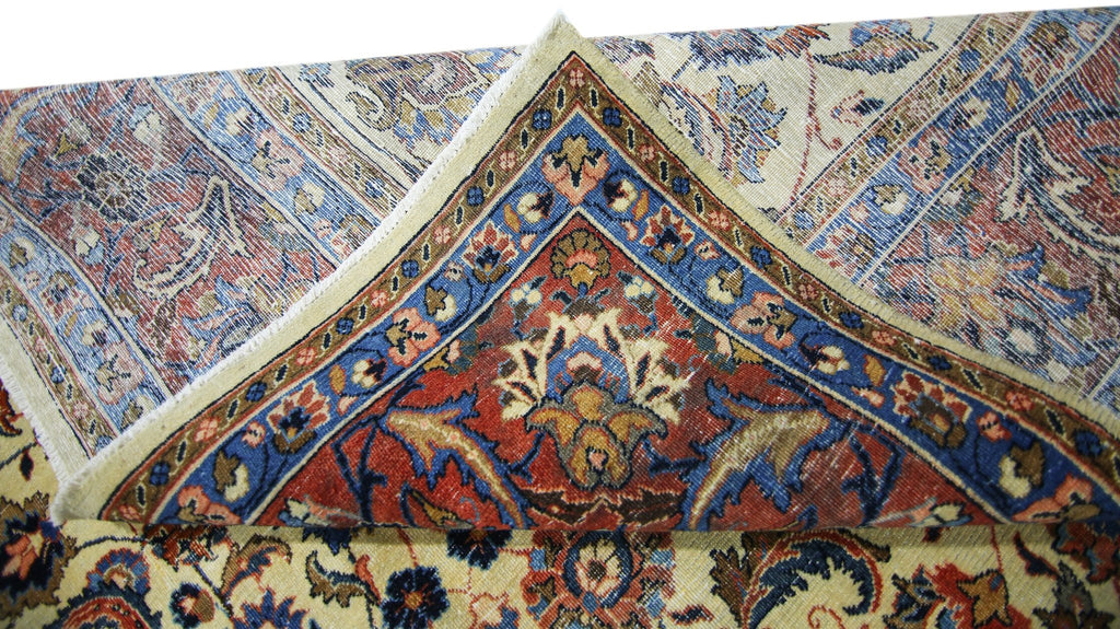 Handmade Vintage Persian Kashan Rug | 346 x 245 cm | 11'4" x 8' - Najaf Rugs & Textile