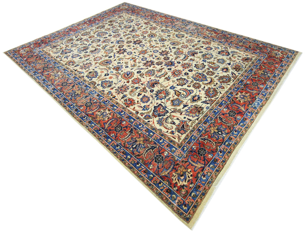 Handmade Vintage Persian Kashan Rug | 346 x 245 cm | 11'4" x 8' - Najaf Rugs & Textile