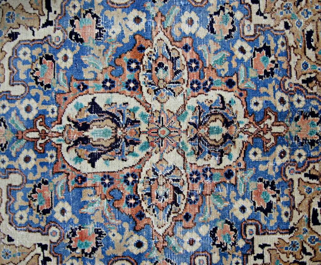 Handmade Vintage Persian Kashmar Rug | 360 x 301 cm | 11'10" x 9'10" - Najaf Rugs & Textile