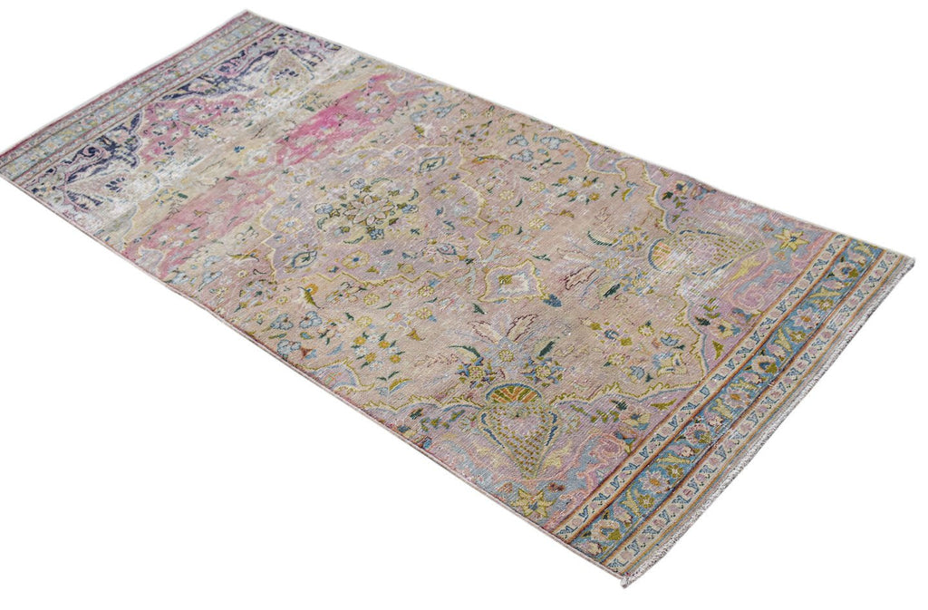 Handmade Vintage Persian Kerman Hallway Runner | 201 x 88 cm | 6'7" x 2'11" - Najaf Rugs & Textile