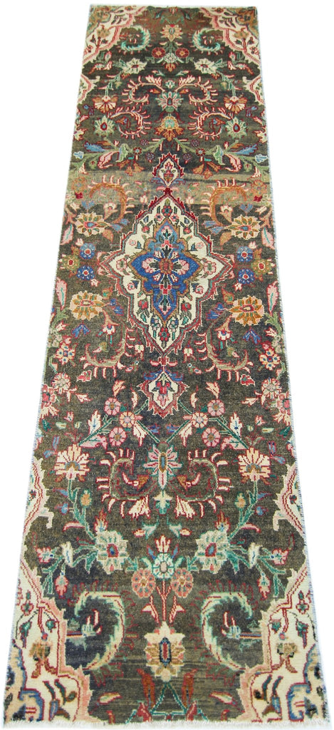 Handmade Vintage Persian Kerman Hallway Runner | 217 x 64 cm | 7'2" x 2'1" - Najaf Rugs & Textile