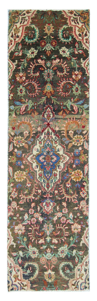 Handmade Vintage Persian Kerman Hallway Runner | 217 x 64 cm | 7'2" x 2'1" - Najaf Rugs & Textile