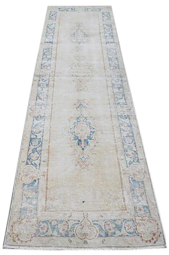 Handmade Vintage Persian Kerman Hallway Runner | 248 x 69 cm | 8'2" x 2'4" - Najaf Rugs & Textile