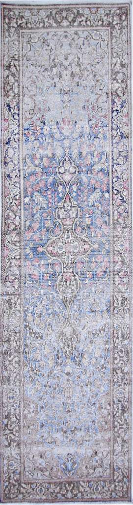 Handmade Vintage Persian Kerman Hallway Runner | 279 x 71 cm | 9'2" x 2'4" - Najaf Rugs & Textile