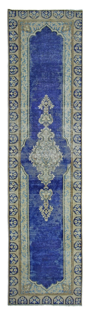 Handmade Vintage Persian Kerman Hallway Runner | 286 x 71 cm | 9'5" x 2'4" - Najaf Rugs & Textile
