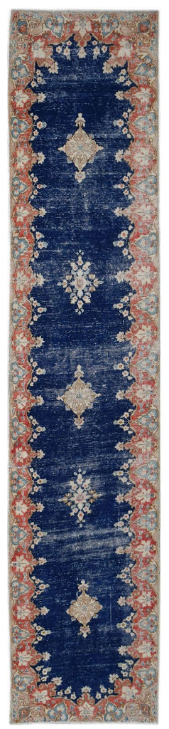 Handmade Vintage Persian Kerman Hallway Runner | 320 x 68 cm | 10'6" x 2'3" - Najaf Rugs & Textile