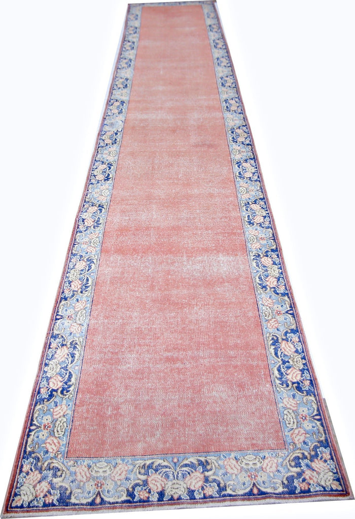 Handmade Vintage Persian Kerman Hallway Runner | 494 x 91 cm | 16'2" x 3' - Najaf Rugs & Textile