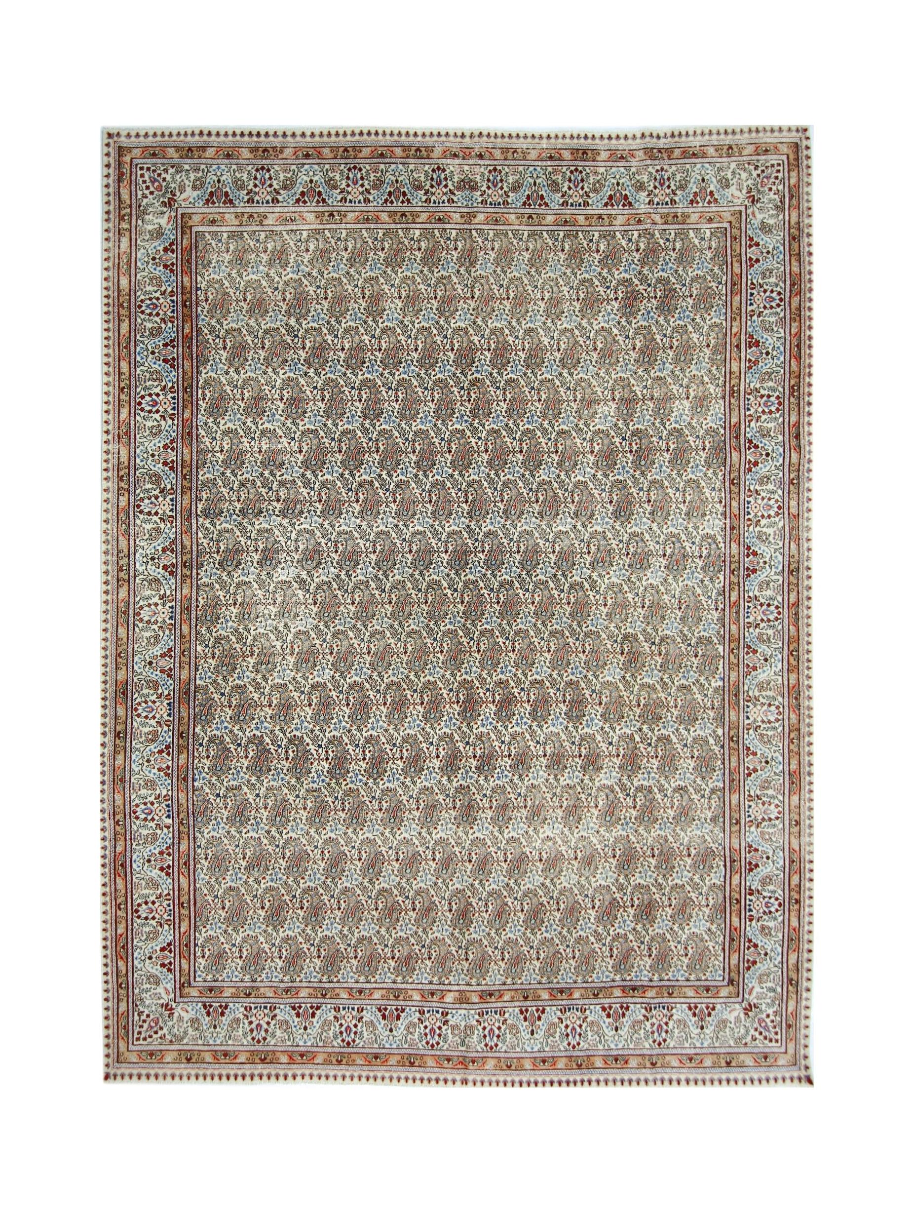 Handmade Vintage Persian Kerman Paisley Rug | 301 x 213 cm | 9'10" x 7' - Najaf Rugs & Textile