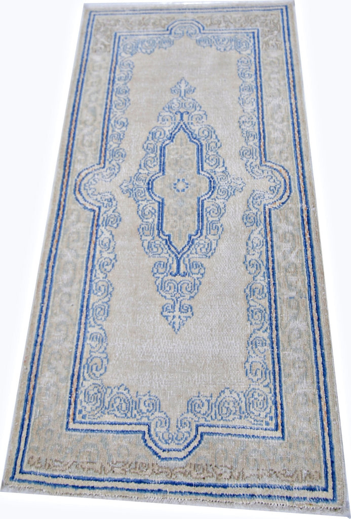 Handmade Vintage Persian Kerman Rug | 110 x 57 cm | 3'7" x 1'10" - Najaf Rugs & Textile
