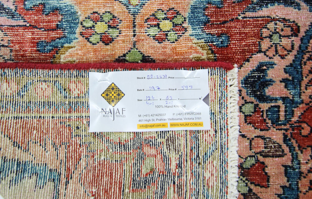 Handmade Vintage Persian Kerman Rug | 124 x 63 cm | 4'1" x 2'1" - Najaf Rugs & Textile