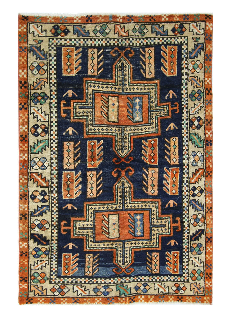 Handmade Vintage Persian Kerman Rug | 131 x 90 cm | 4'4" x 2'11" - Najaf Rugs & Textile