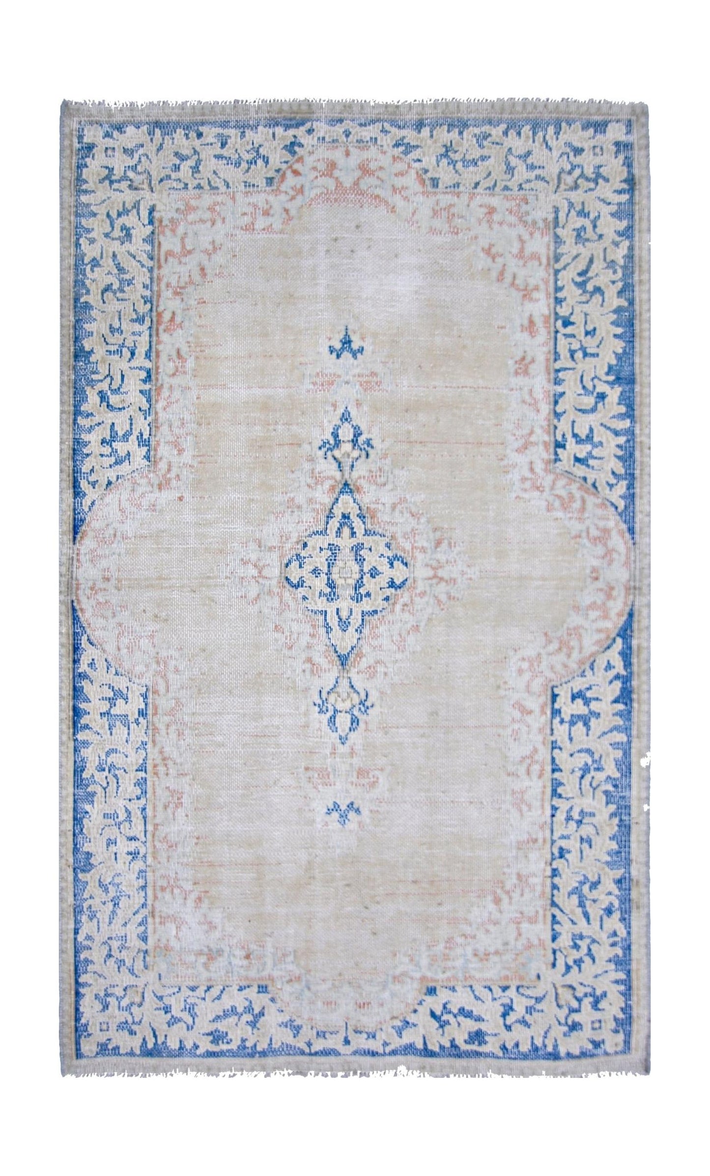 Handmade Vintage Persian Kerman Rug | 141 x 86 cm | 4'7" x 2'10" - Najaf Rugs & Textile