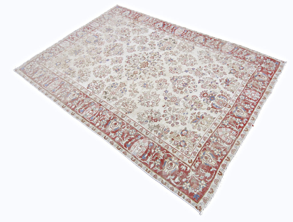 Handmade Vintage Persian Kerman Rug | 148 x 103 cm | 4'10" x 3'5" - Najaf Rugs & Textile