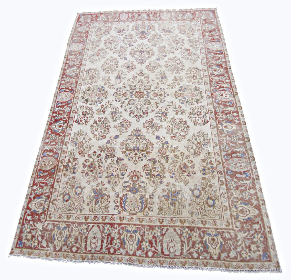 Handmade Vintage Persian Kerman Rug | 148 x 103 cm | 4'10" x 3'5" - Najaf Rugs & Textile