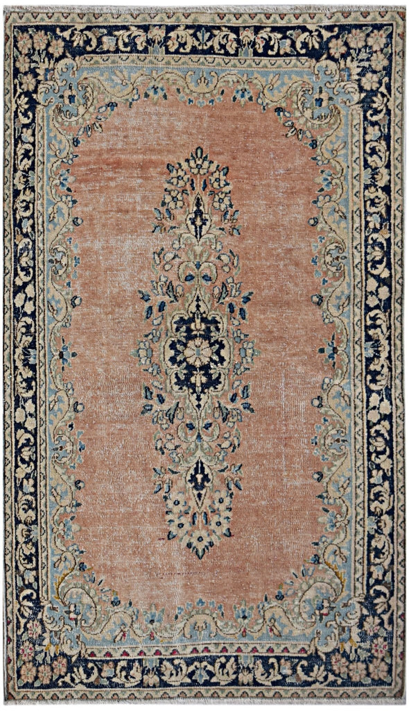 Handmade Vintage Persian Kerman Rug | 149 x 87 cm | 4'11" x 2'10" - Najaf Rugs & Textile