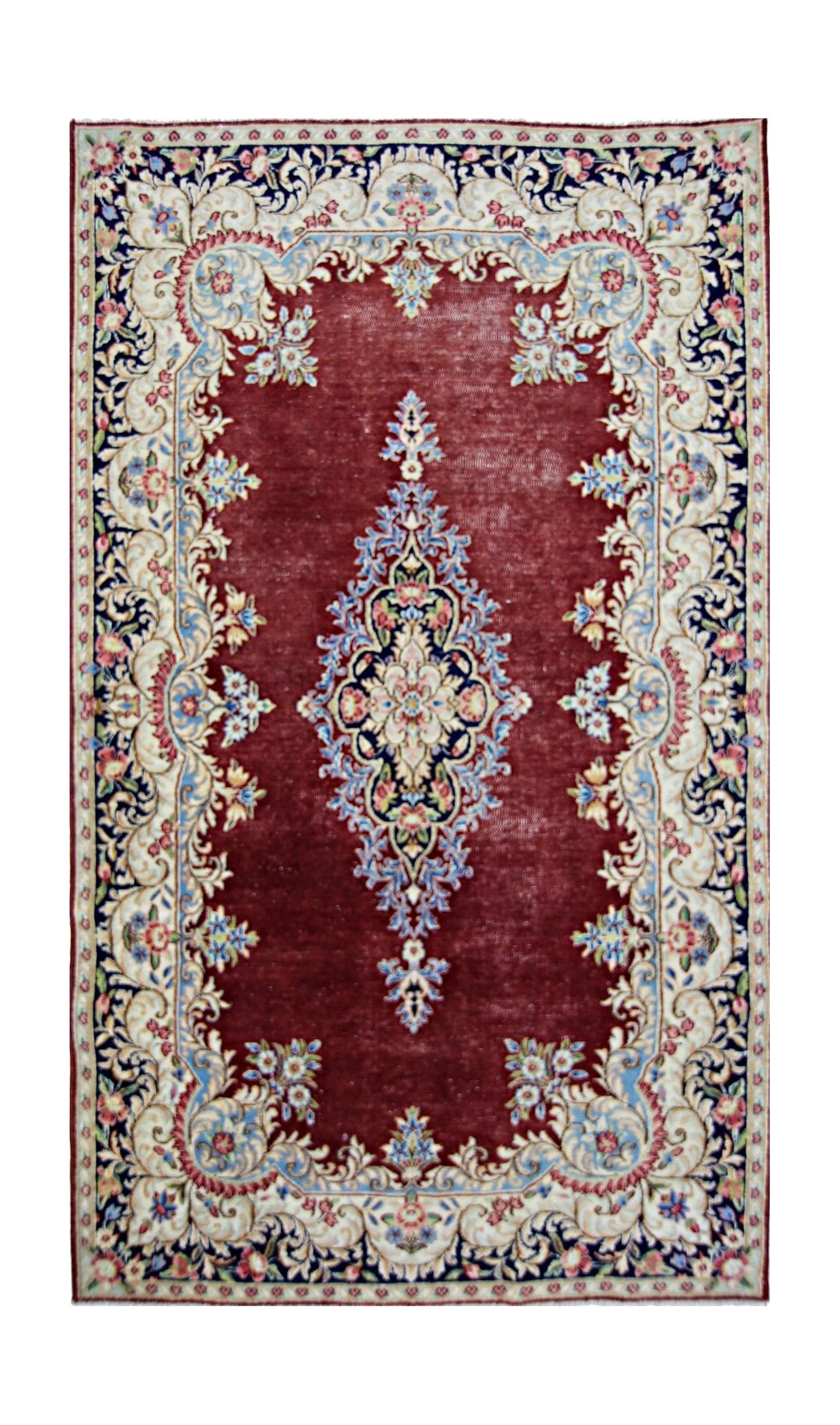 Handmade Vintage Persian Kerman Rug | 152 x 88 cm | 5' x 2'11" - Najaf Rugs & Textile