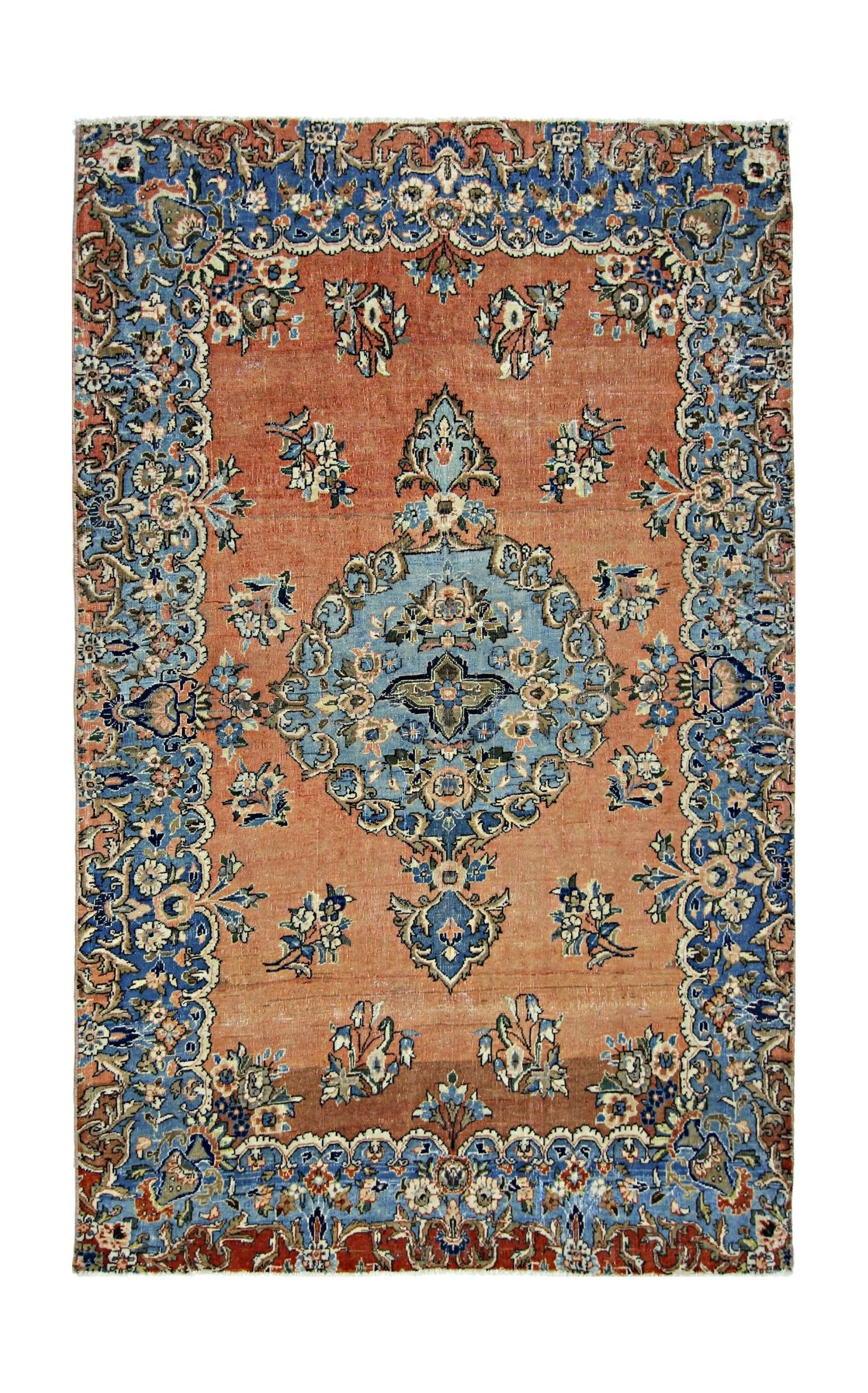 Handmade Vintage Persian Kerman Rug | 175 x 112 cm | 5'9" x 3'8" - Najaf Rugs & Textile